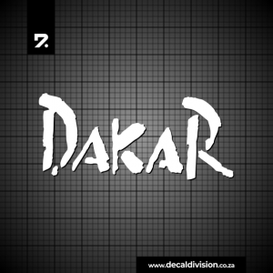 Dakar Logo Lettering Stickers